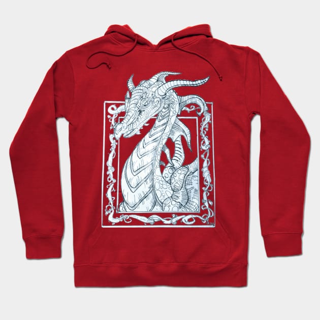 The evil dragon Hoodie by Grimspencilart